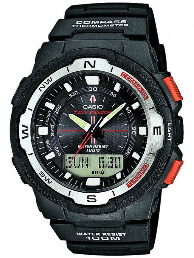 Годинник чоловічий Casio SGW-500H-1BVER з компасом та термометром, фото 1