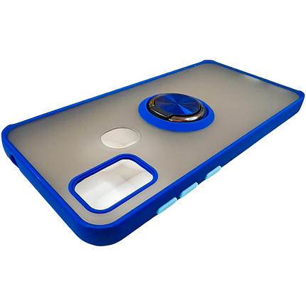 TPU чохол накладка Matte Ring Magnit для ZTE Blade A7S 2020 (на зті блейд а7с) синій, фото 2