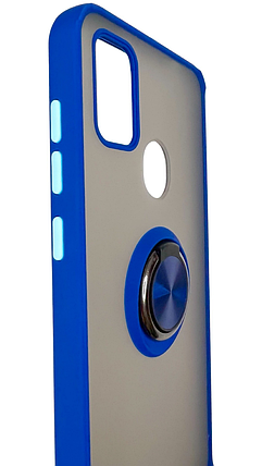 TPU чохол накладка Matte Ring Magnit для ZTE Blade A7S 2020 (на зті блейд а7с) синій, фото 3
