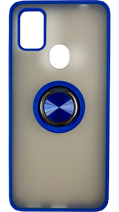 TPU чохол накладка Matte Ring Magnit для ZTE Blade A7S 2020 (на зті блейд а7с) синій, фото 1