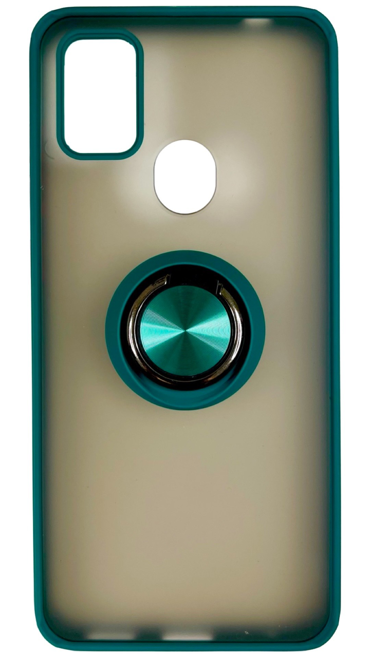 TPU чохол накладка Matte Ring Magnit для ZTE Blade A7S 2020 (на зті блейд а7с) темно-зелений