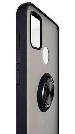 TPU чохол накладка Matte Ring Magnit для ZTE Blade A7S 2020 (на зті блейд а7с) чорний, фото 2
