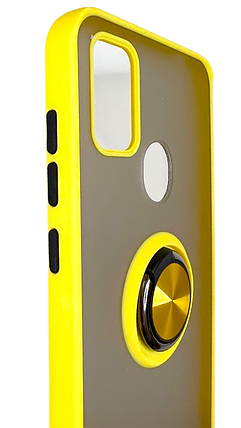 TPU чохол накладка Matte Ring Magnit для ZTE Blade A7S 2020 (на зті блейд а7с) жовтий, фото 2
