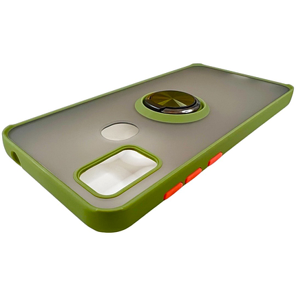 TPU чохол накладка Matte Ring Magnit для ZTE Blade A7S 2020 (на зті блейд а7с) світло-зелений, фото 3