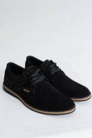 Чоловічі туфлі замшеві весняно-осінні чорні Emirro 342 Z