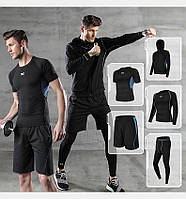 Компрессионная одежна X-Shadows 5 в 1 рашгард, леггинсы, футболка, шорты и худи!