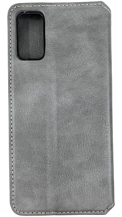Шкіряний чохол книжка Cubic на ZTE Blade A71 (на зті блейд а71) сірий, фото 2