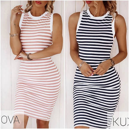 Літня сукня з вискози без рукавів за коліна норма і батал, фото 1