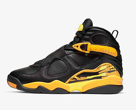 Цена 9999 грн /// Оригинальные женские кроссовки Air Jordan 8 Taxi Yellow and Black (CI1236-007)