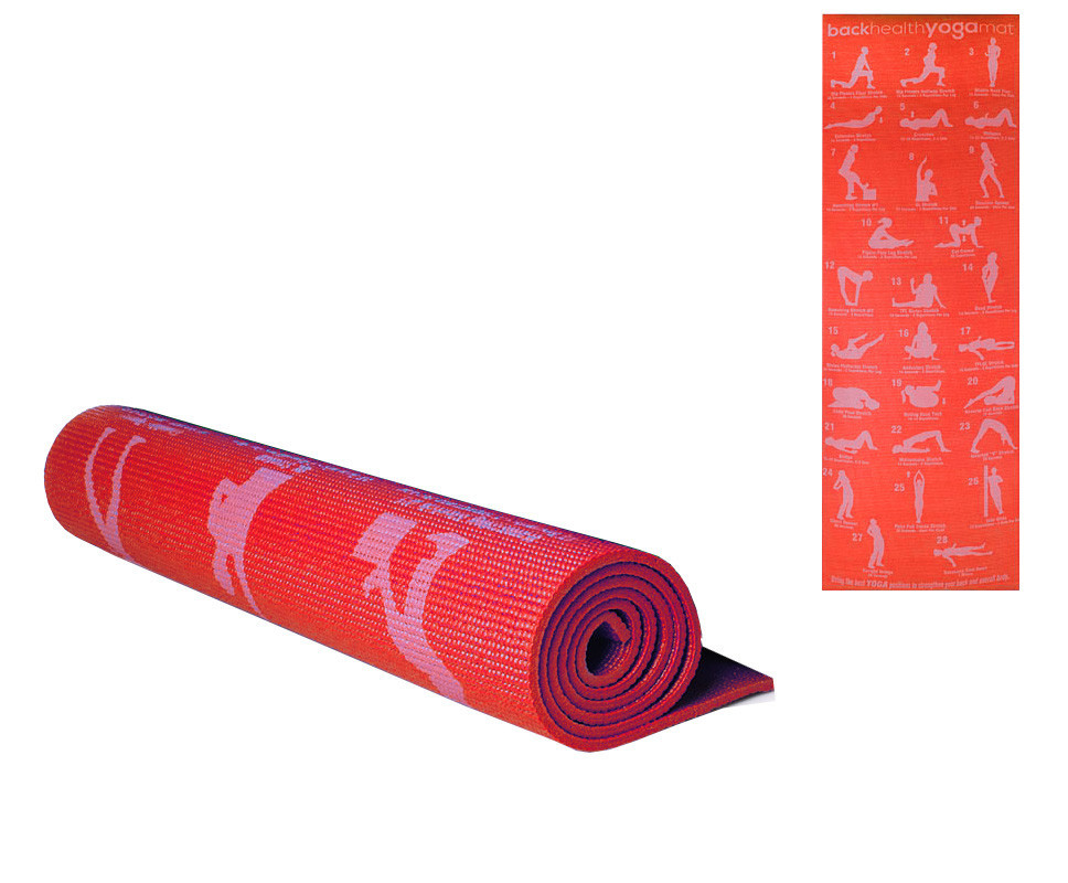 Йогамат. Коврик для йоги MS 1845-1 толщина 4мм (Красный) - фото 1 - id-p1634288930
