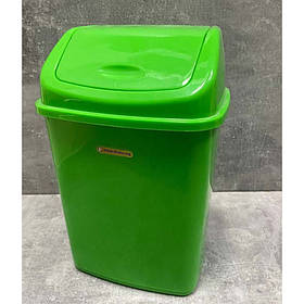 Відро для сміття з кришкою 5 л зелене Алеана 122061