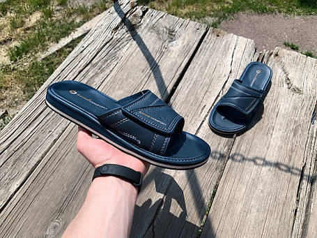 Чоловічі шльопанці на SAHAB Сахаб Dk.Blue сині Оригінал, фото 1