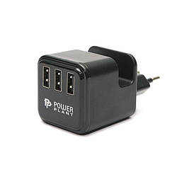 Мережевий заряд PowerPlant W-360 3xUSB: 220V, 3.4A