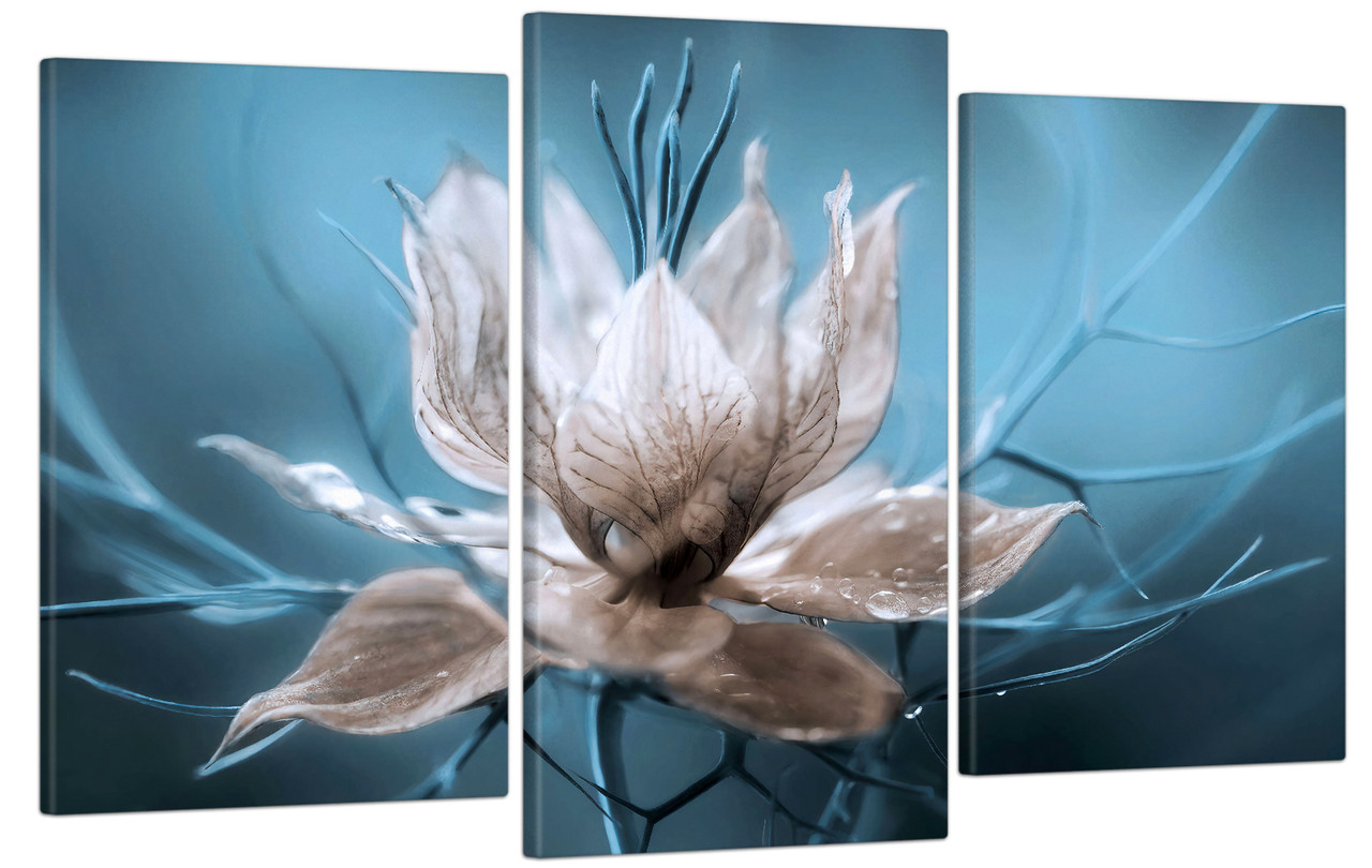 Модульна картина на полотні на стіну для інтер`єру/спальні/прихожої DK Чарівна квітка 53x100 см (MK30033_E)