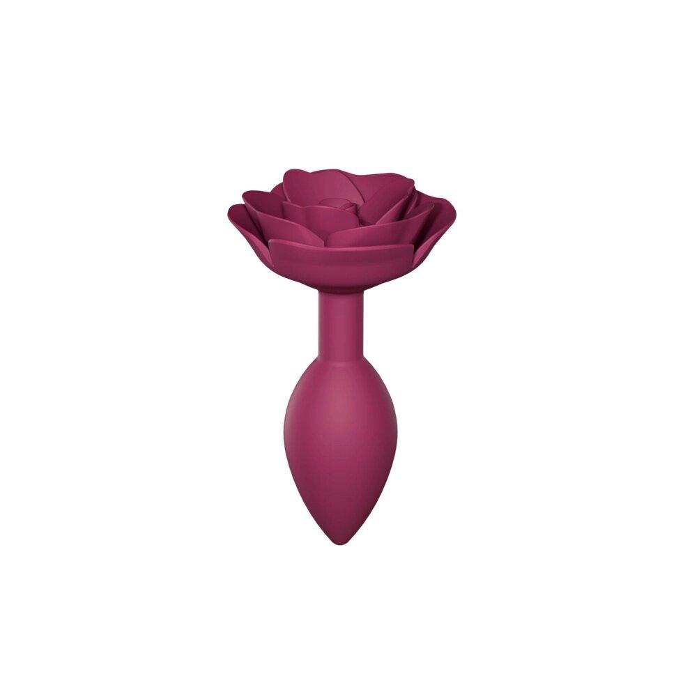 Силіконова анальна штепсельна пробка любити відкриті троянди M Розмір - Сливова зірка