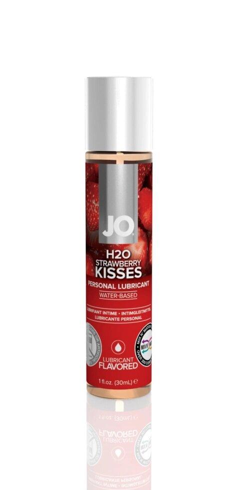 Смазка на водной основе System JO H2O — Strawberry Kiss (30 мл) без сахара, растительный глицерин, фото 1