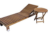 Лежак деревянный для отдыха