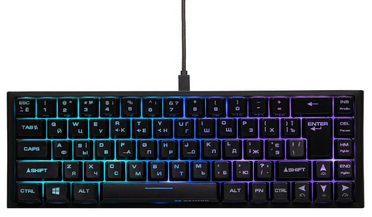 Клавіатура 2E Gaming KG350UBK RGB Ukr (2E-KG350UBK) Black USB, фото 1