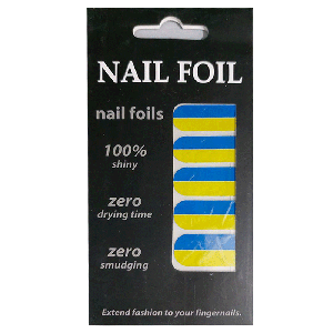 Наклейки для дизайна ногтей Nail Foil "Флаг Украины"