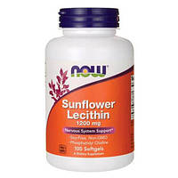 Лецитин соняшниковий, NOW Sunflower Lecithin 1,200 mg 100 рідких капсул