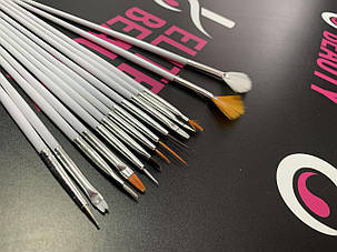 Кисті для розпису і дизайну нігтів 15 шт у наборі, фото 2