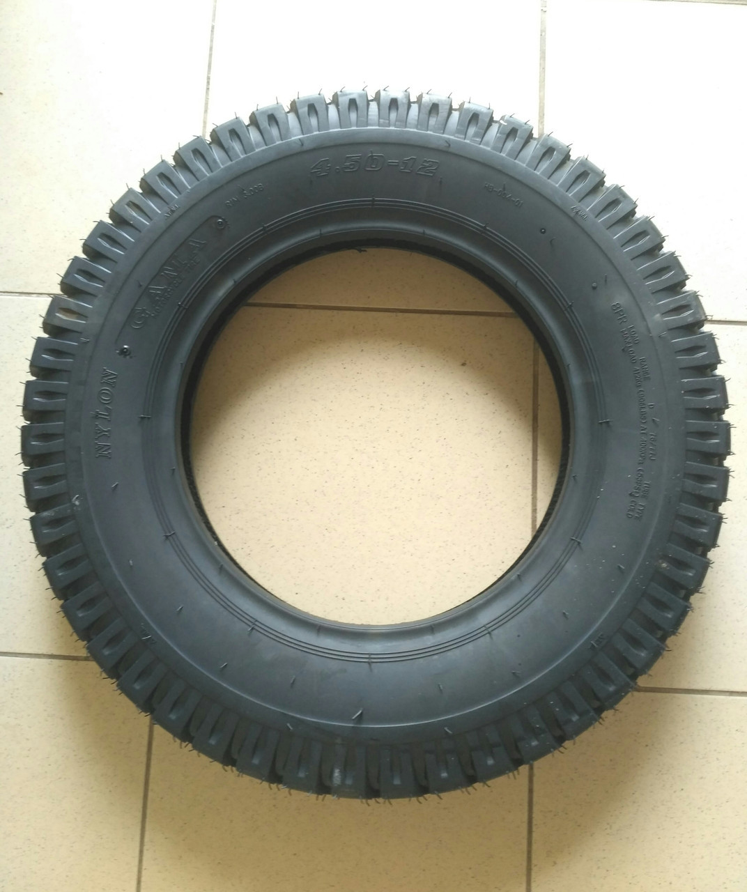 Шина 5.00-12 до тачки, мотоциклу дорожня, фото 1