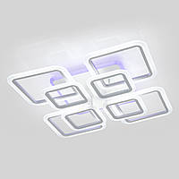 Люстра светодиодная квадратная белая 1127/4+4 LED