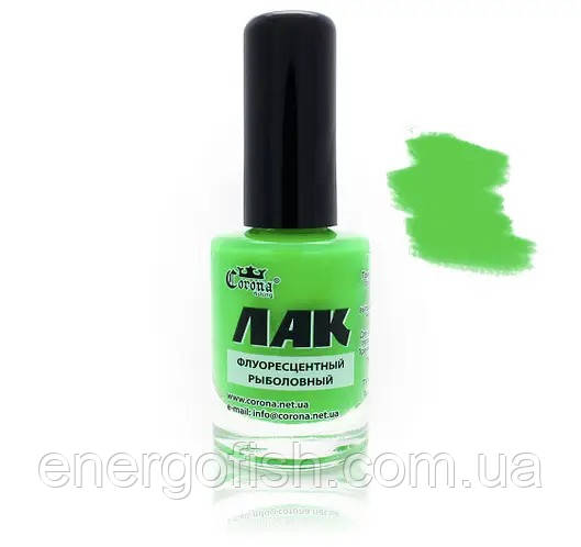 Лак рибальський "Corona" Зелений (флуоресцентний), фото 1