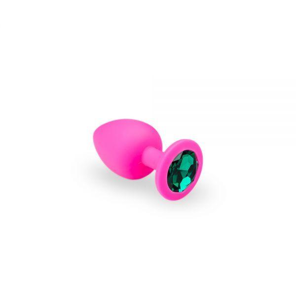 Анальний корок, Pink Silicone Emerald, S, фото 1