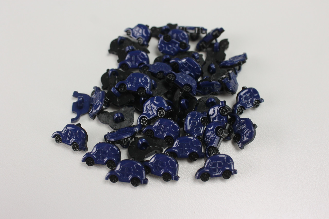 Ґудзики дитячі "Машинка" синього кольору № 0158, фото 1