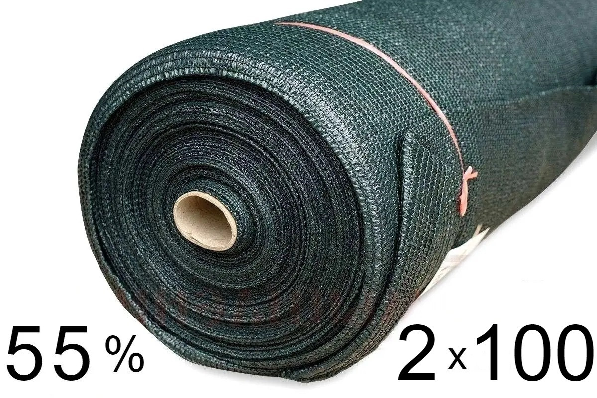 Сітка затіняюча 55 % - 2 м × 100 м, фото 1