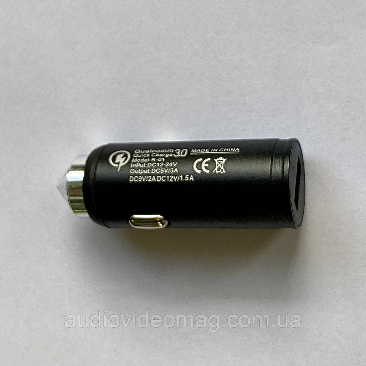 АЗП USB 5V 3A "Куля", колір чорний