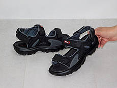 Чоловічі босоніжки спортивні чорні на липучках, сандалі 45