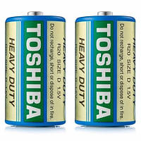 Батарейки солевые TOSHIBA R20/D heavy duty blue 2шт