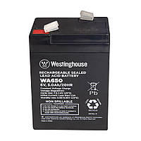 Свинцево-кислотна акумуляторна батарея Westinghouse 6V, 5Ah, terminal F2, 1шт 101*48*70 мм