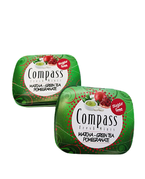 Драже Compass Matcha Green Tea зелений чай м'ята 14 г, 12шт/уп