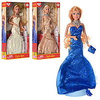 Кукла Принцесса Светский раут, сумочка, браслет, 3 цвета, 30 см DEFA 8270