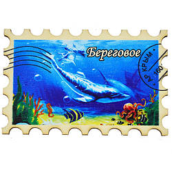 Магніт "Марка" Дельфіни 