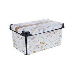 Корзина VIOLET HOUSE 0647 DECOR Marble WHITE (0647 DECOR Marble WHITE с/кр. 10 л)