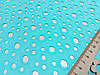 Тканина прошва яскраво- бірюзового кольору "Сирні дірки", фото 3