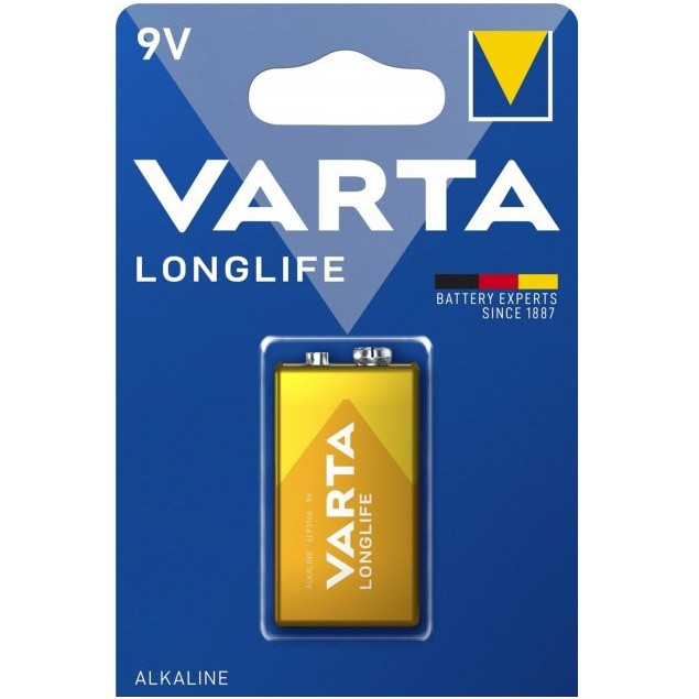 Батарейка лужна VARTA 4122 EXTRA LohgLife 6LR61 крона