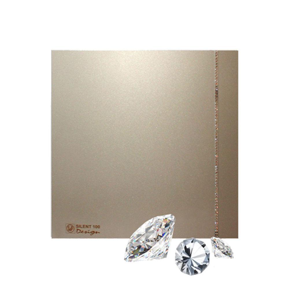 Вентилятор витяжний з таймером Silent-100 CRZ DESIGN SWAROVSKI у ванну кухню, фото 1