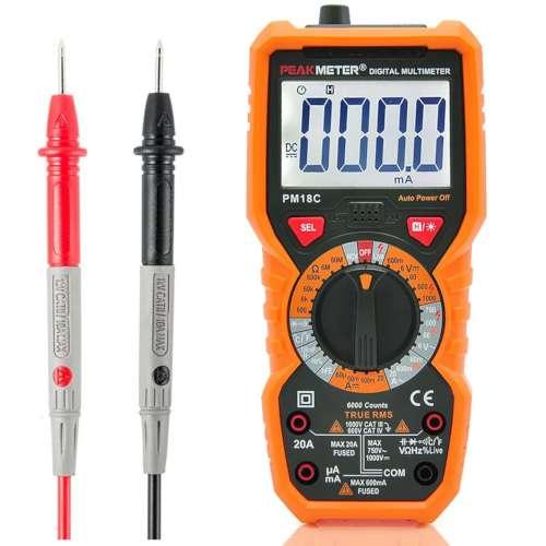 Мультиметр цифровий PeakMeter PM18C TRUE RMS + NCV + ТЕРМОПАРА