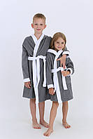Халат дитячий Ideal Textile махровий з капюшоном сірий (56860476)