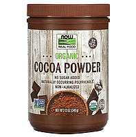 Какао Cocoa Lovers Organic Cocoa Powder Now Foods Real Food 340 г