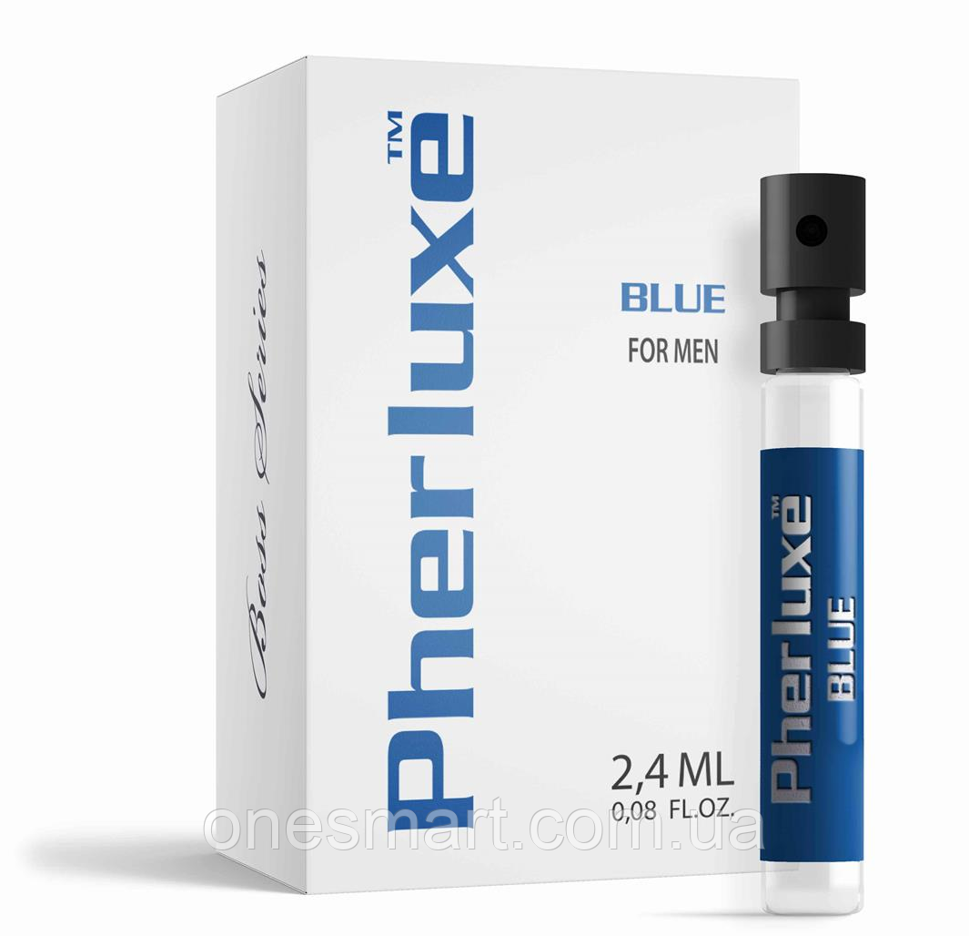 Духи з феромонами Pherluxe Blue для чоловіків 2.4 мл енергійний аромат для впевнених і елегантних, фото 1