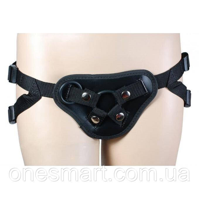 Трусики для страпона EGZO STR04 пояс-трусики чорні для жінок регульовані з штучної шкіри, фото 1