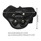 Трусики для страпона EGZO STR04 пояс-трусики чорні для жінок регульовані з штучної шкіри, фото 5