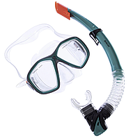 Маска и трубка для плавания Zelart бирюзовый / Набор для плавания маска с трубкой / Маска и трубка для ныряния
