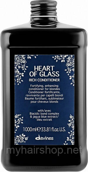 Поживний кондиціонер для блонду Davines Heart Of Glass Rich Conditioner 1000 мл